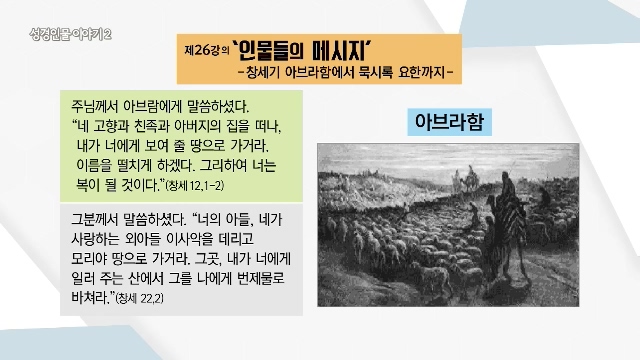 제26회 인물들의 메시지 : 창세기 아브라함에서 묵시록 요한까지